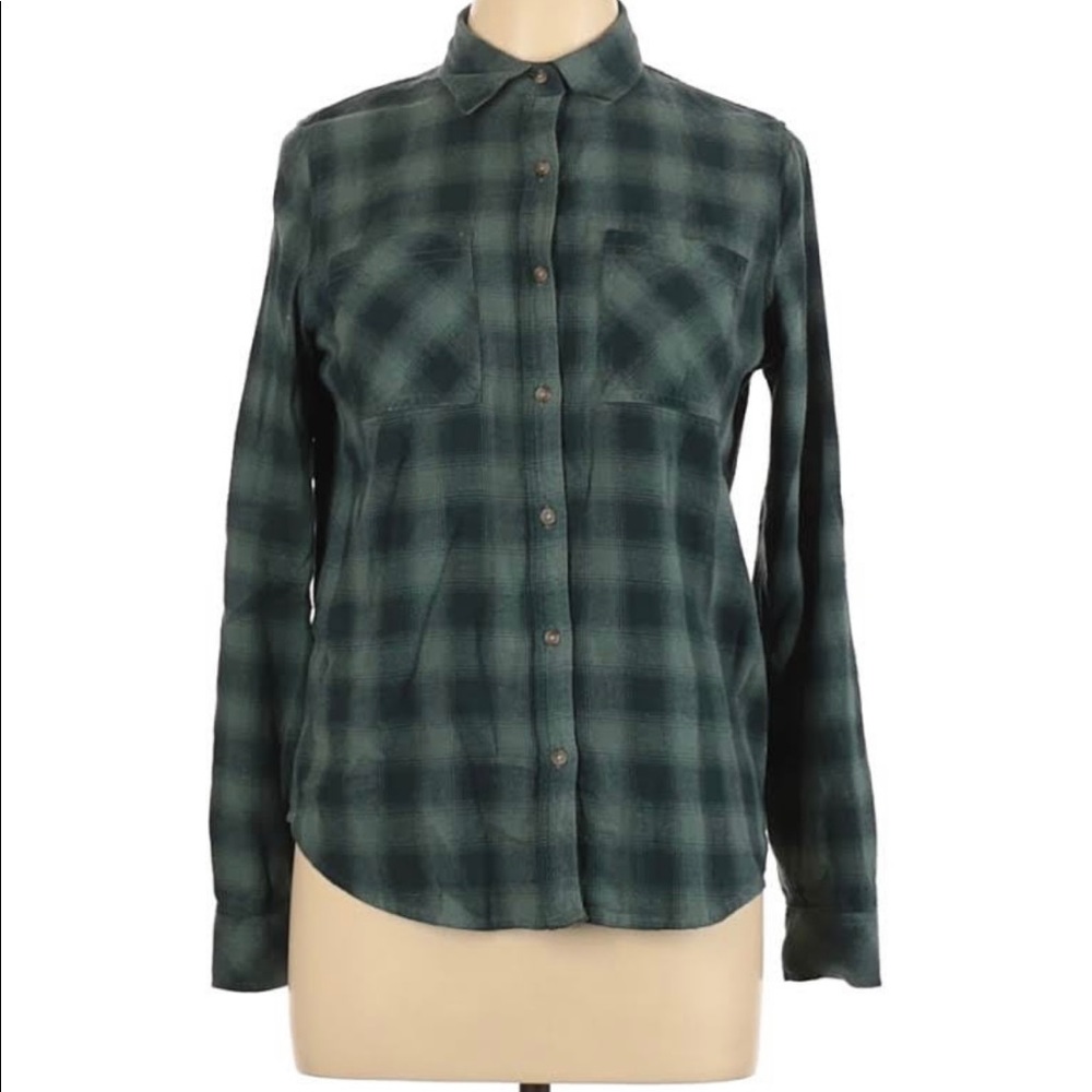 Dark green plaid shirt